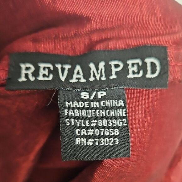 Revamped Burgundy Maxi High Low Skirt with Tie Front - Picture 2 of 16